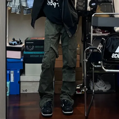 XUBAIHUO Армия Зеленый Унисекс Карго Брюки