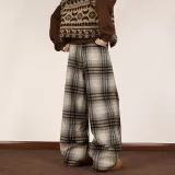 Верблюжий серый клетчатый