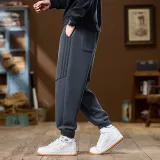 Синий Серый [Флисовая подкладка, утолщенный]