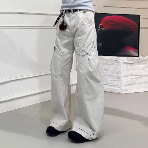 TR Белый Унисекс Карго Брюки