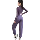 Комплект одежды (Темно-фиолетовая рубашка с длинным рукавом + фиолетовые штаны)