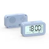 Светло-синий [Версия зарядки] Три набора будильника + подсветка + календарь