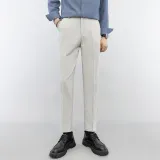 Светло-серые штаны с флисовой подкладкой