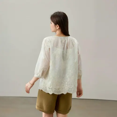 XIANLIXIU Абрикос Женские Рубашки