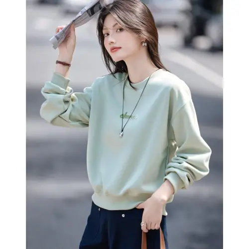 Still quiet Зеленый Женский Свитшот