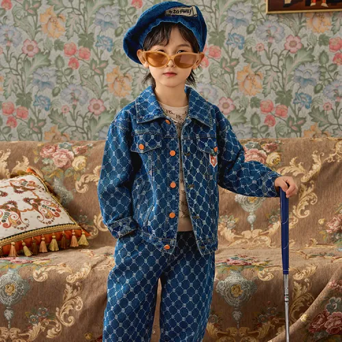 HS Джинсовый синий Детские Топы