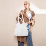 Белый полиуретан (ПУ) плечевой ремень с пузырьковым узором