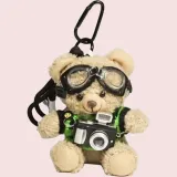 Черно-зеленый свитер, фототехника, бурый медведь